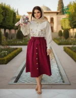 شومیز دامن شمعدونی