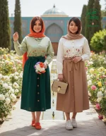 شومیز دامن شمعدونی - Image 9