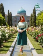 شومیز دامن شمعدونی - Image 10